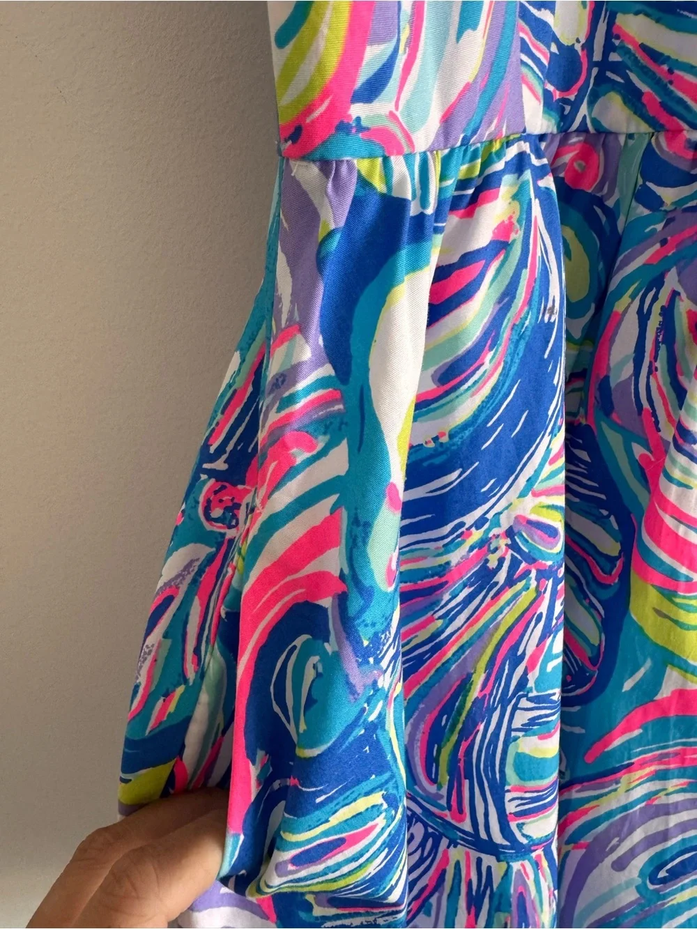 Lilly Pulitzer | Girls' Kinley Multicolor Swirl Crochet-Neck Dress ~ Size 10